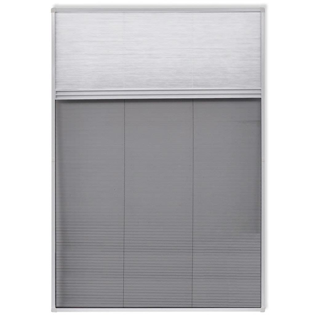Insect Plisse Screen Window Aluminium 160 x 80 cm with Shade